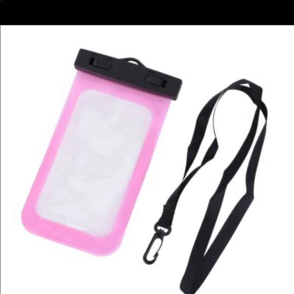🆕🏝Waterproof Phone Case with Lanyard- Pink available.